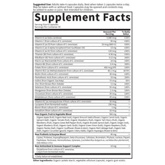 Capsules with information on RAW processing and digestive enzyme support.