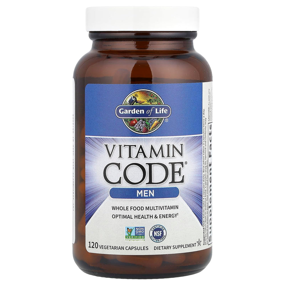 Capsule and label suggesting energy and vitality benefits for men.