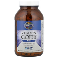 Vitamin Code Men probiotic blend close-up showing gut health support.
