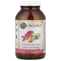 Garden of Life Women's Multivitamin capsule closeup highlights B‑vitamins for daily metabolism and focus.
