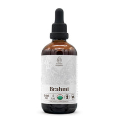 Garden Organics Brahmi tincture bottle with dropper for daily wellness