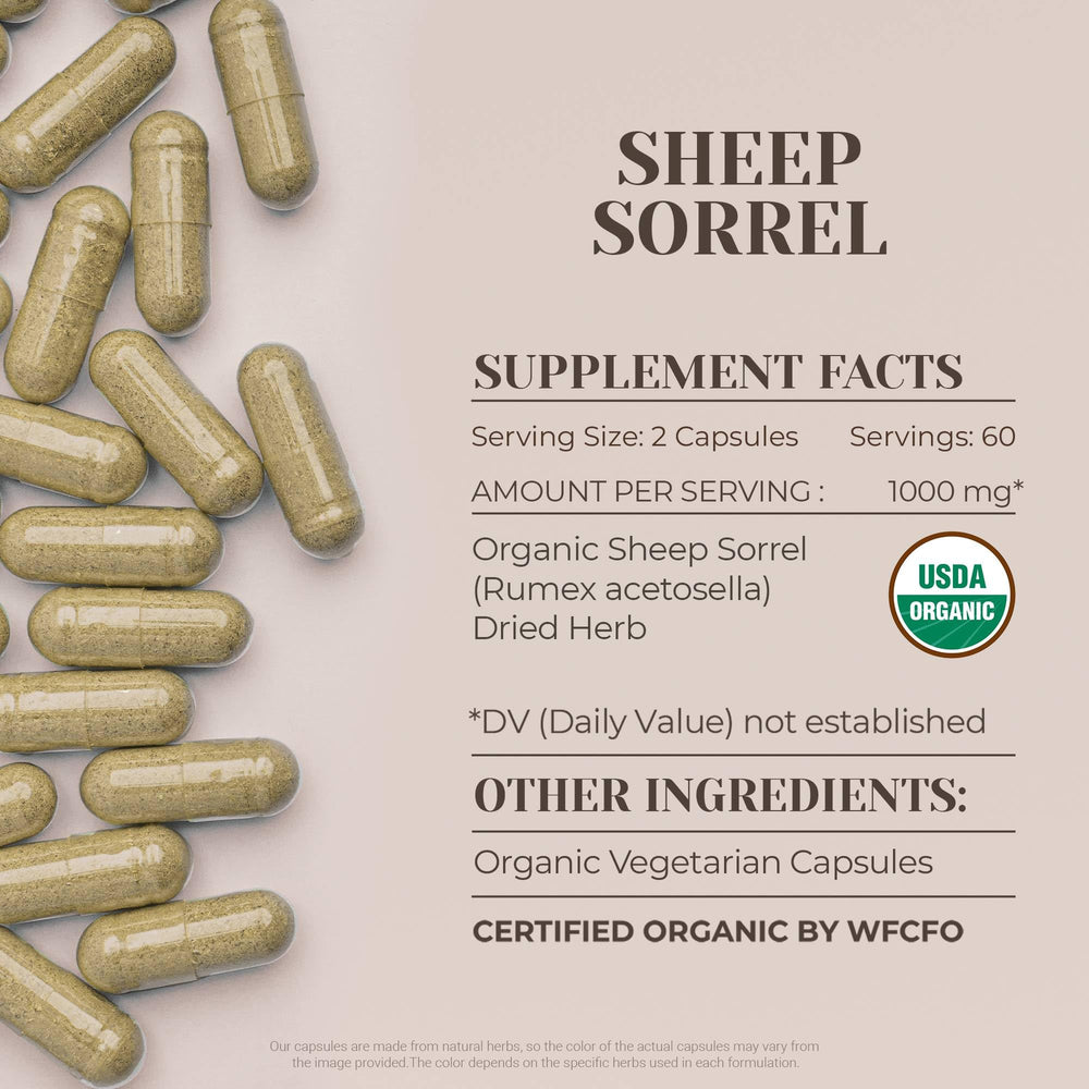 Garden Organics Sheep Sorrel label detail for transparency