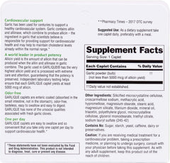 Garlique caplets close-up highlighting easy-to-swallow tablets.