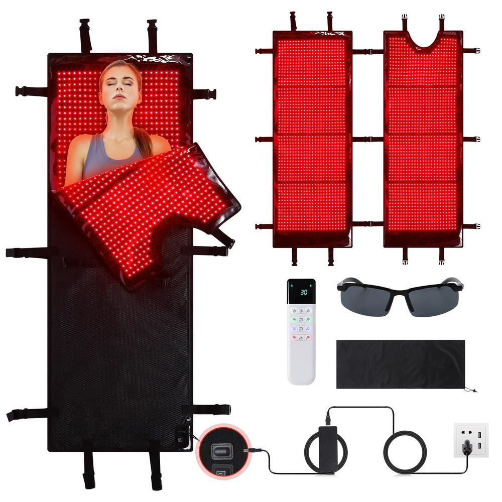 GarveeHome red-light therapy mat full-body setup for convenient home use.