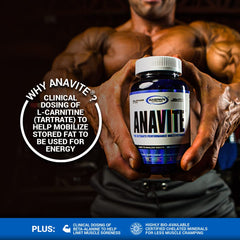 Gaspari Anavite close-up highlighting amino acids and beta-alanine in the formula