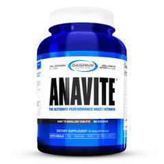 Gaspari Anavite bottle label showing a comprehensive sports multi for post-workout support