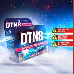 Gaspari DTN8 green coffee bean capsules emphasize sustained alertness.