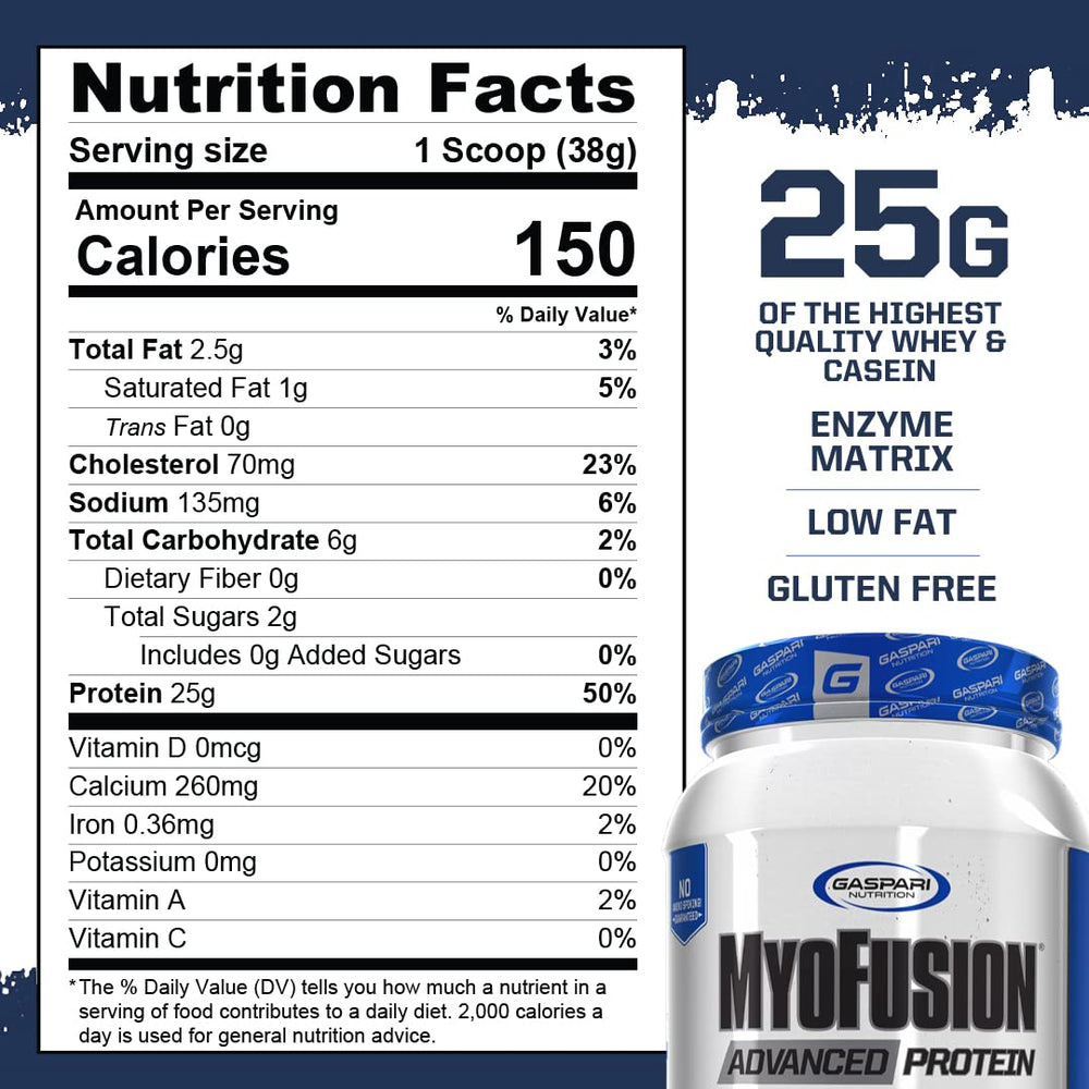 Gaspari Myofusion Vanilla Ice Cream powder close-up highlighting smooth texture for quick shakes