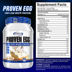 Gaspari Nutrition Proven Egg scoop measures a 25g serving of egg white protein