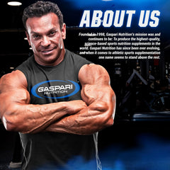 Gaspari Proven Egg White Protein one-pound tub in kitchen setting.