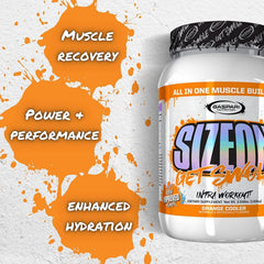 Gaspari Nutrition SizeOn dissolving glass highlights fast mixability during sessions.