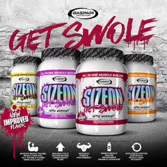 Gaspari SizeOn performance graphic emphasizing recovery and muscle volume