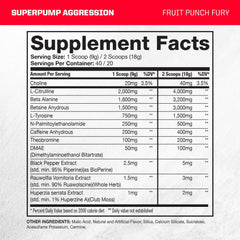 Gaspari Nutrition SuperPump Aggression bottle pour ready-to-mix energizing formula.