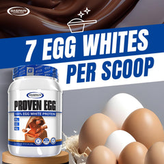 Gaspari Proven Egg protein chocolate shaker ready to drink after mixing.