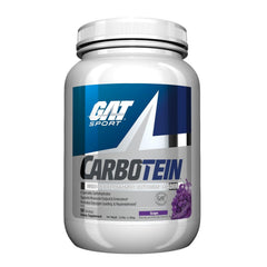 GAT SPORT Carbotein high-performance glycogen loader grape tub ready to fuel workouts.