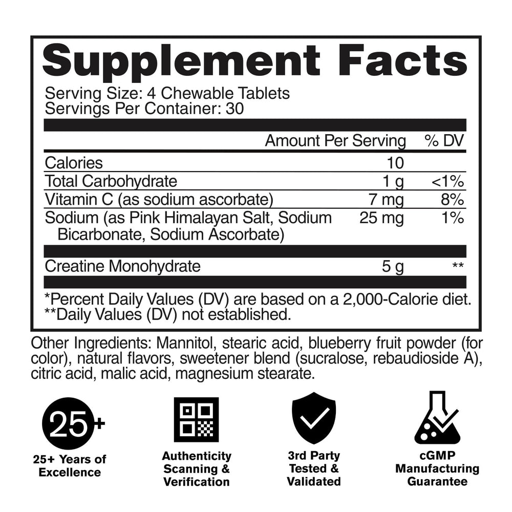 GAT SPORT Creatine Chews grape cotton candy pack highlights sugar-free flavor.