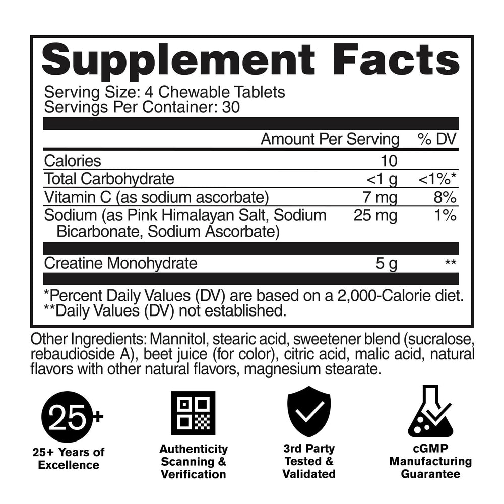 GAT SPORT Creatine Chews Lemon Lime packaging for quick, sugar-free supplementation