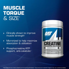 GAT SPORT Creatine powder blended into a smoothie for steady energy