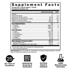 GAT SPORT Flexx EAAs label close-up showing effective formula