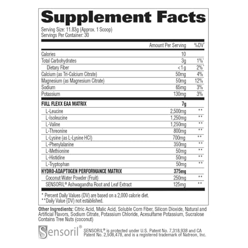 GAT SPORT Flexx EAAs strawberry mango glass shows refreshing flavor during training