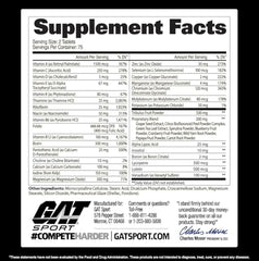 GAT SPORT Men's Multi Plus Test capsules ready for daily use.