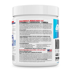 GAT SPORT NITRAFLEX Burn powder scoop ready for quick pre-workout mix.