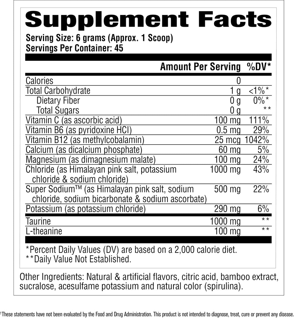 Nitraflex Hydration label closeup emphasizes balanced electrolytes for rapid rehydration.