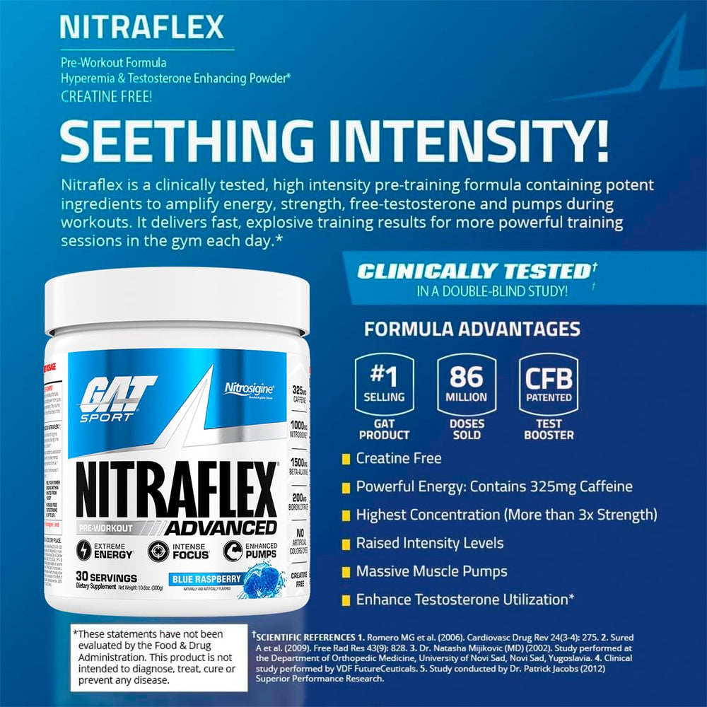 GAT SPORT Nitraflex scoop ready for one-scoop pre-workout serving