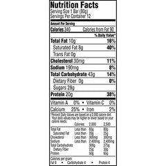 Cross-section view of chocolate caramel center inside a Gatorade bar