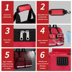 Gatycallaty first-aid bag large capacity fits diagnostic tools