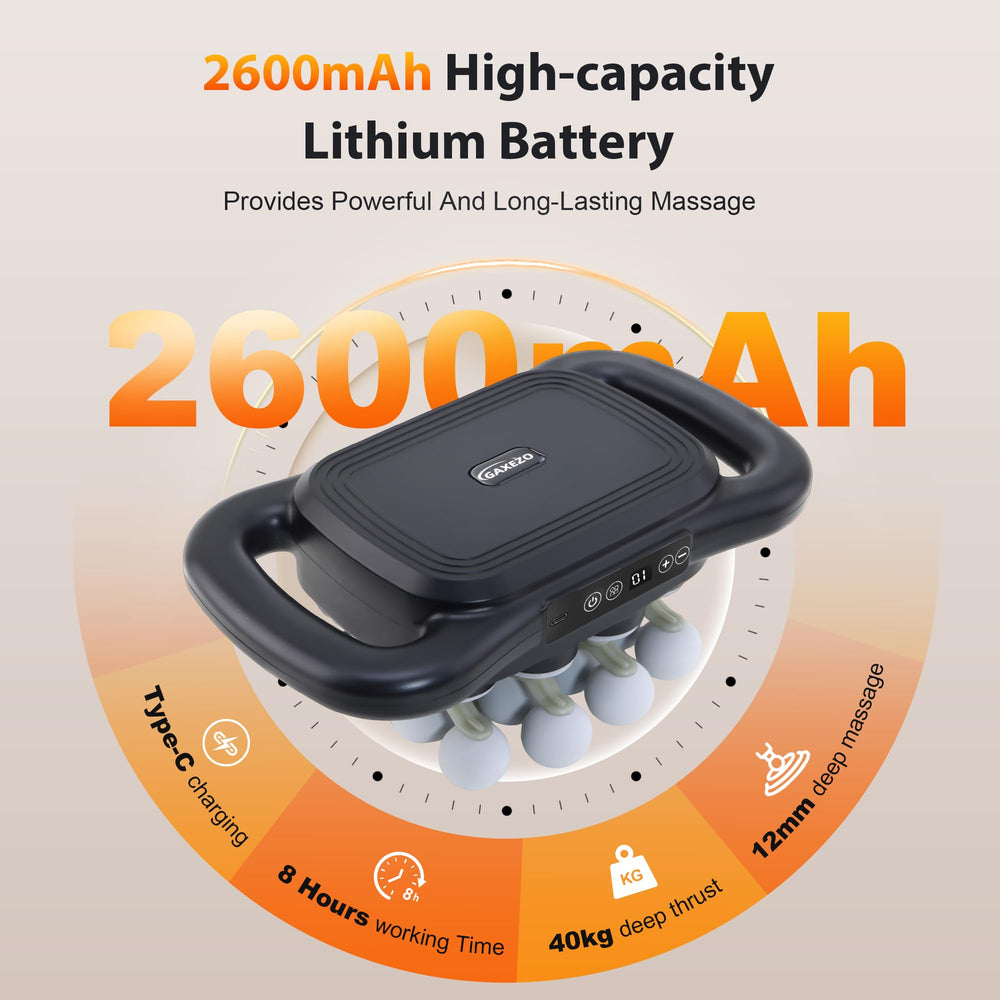 GAXEZO 2600mAh battery life image for long sessions and mobility