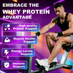 Geeoasis Whey Protein Gummies ingredients panel showing vitamin D and minerals.