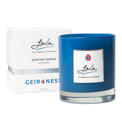 Geir Ness Laila perfume candle side view emits elegant aroma for living room ambiance