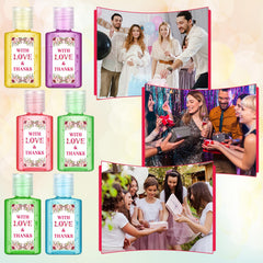 Gejoy bulk 48-pack hand sanitizers with floral design for wedding favors