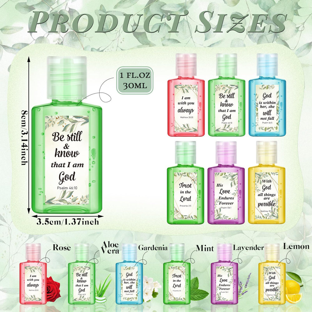 Gejoy six-scent set of Christian hand sanitizers for gifting at celebrations