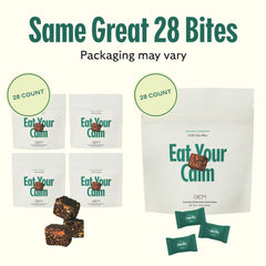 Close-up of GEM Calm Bite with banana cinnamon flavor for calm focus