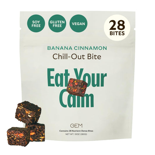GEM Calm Bite packaging showing real-food calm support