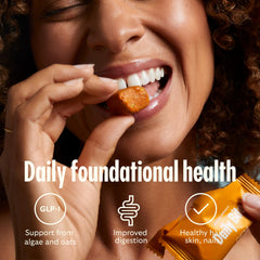 GEM Daily Bite bottle label detail shows vitamins and minerals