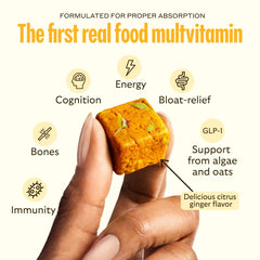 Ingredient blend of GEM Daily Bite emphasizes plant-based vitamins and minerals