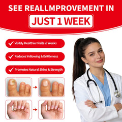 Gemächlich ZuHause before-and-after nails show clearer, healthier-looking nails.