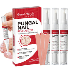 Gemächlich ZuHause toenail fungus pen shown for precise treatment on affected nails.