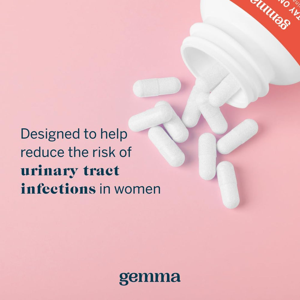 Gemma Stay On Tract D-Mannose capsules close-up for simple daily use.