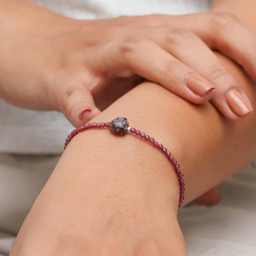 GEMPIRES NATURE’S TREASURE boho-minimalist pyrite bracelet pairs with denim