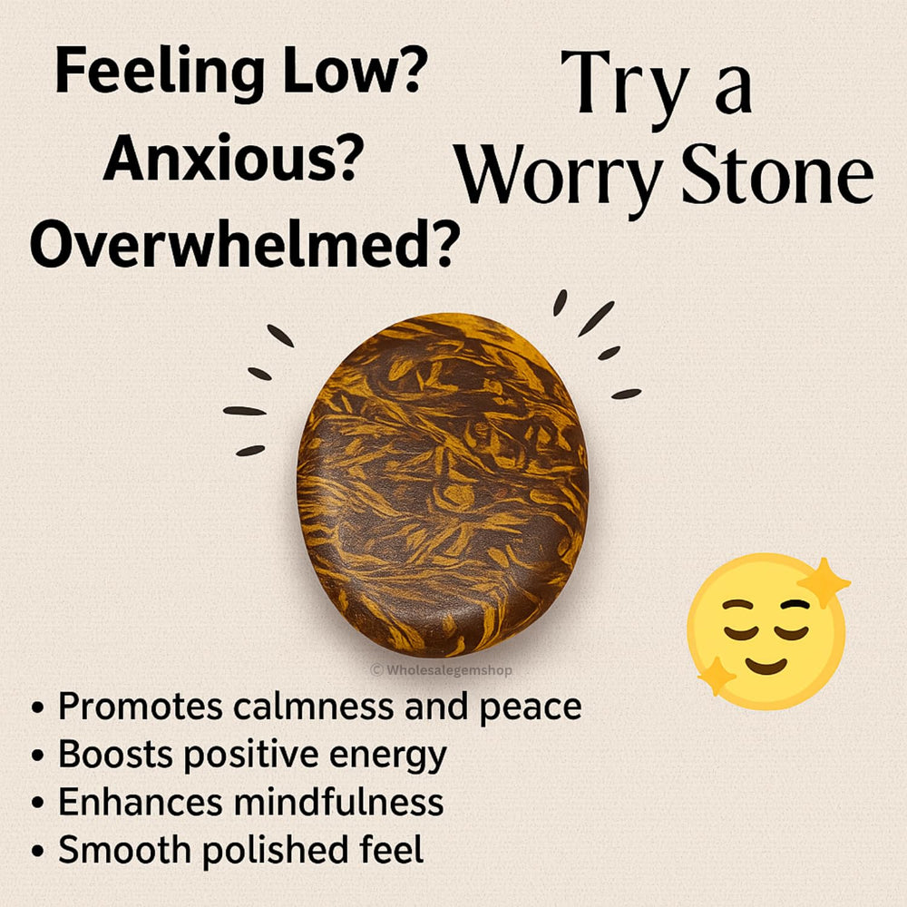 GEMSCITE worry stones with pouch for portable calm anywhere.