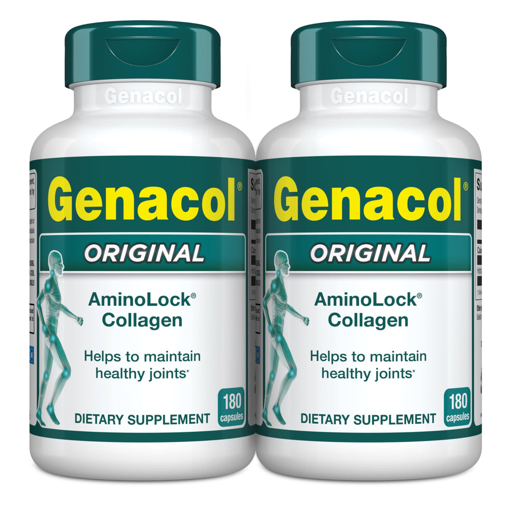 Genacol Original collagen bottle front promoting joint support