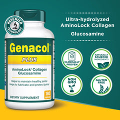 Genacol Plus AminoLock collagen label highlights joint flexibility benefits