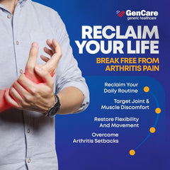 GenCare gel applied to hand and wrist area for localized comfort.