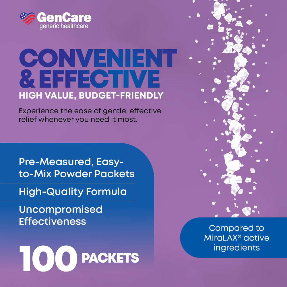 GenCare PEG 3350 powder gentle laxative for comfortable digestion