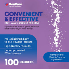 GenCare PEG 3350 powder gentle laxative for comfortable digestion