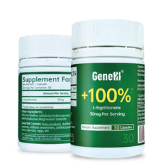 GENEIII ergothioneine bottle front for daily antioxidant support.